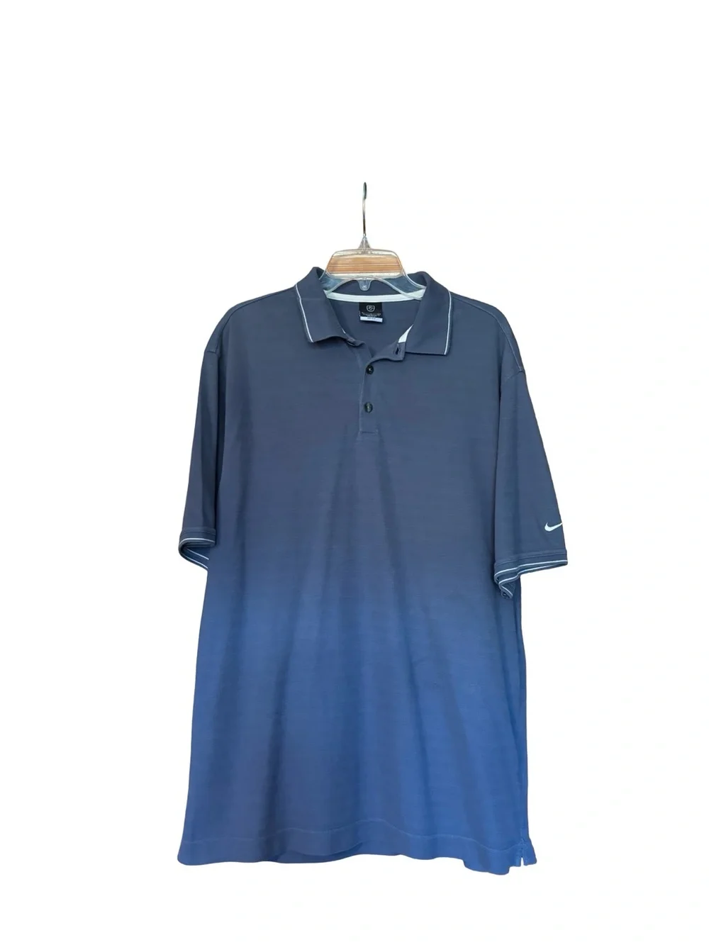 Nike Golf Polo Shirt Large Navy Button Collared - large